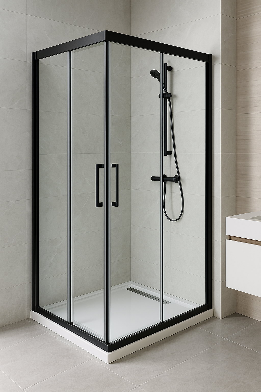 Eckig Duschkabinen