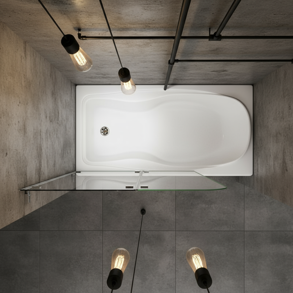 Badewannenaufsatz 2-tlg. Faltwand Duschwand - Duschabtrennung Aufsatz aus Nano Glas – Sam Badelemente