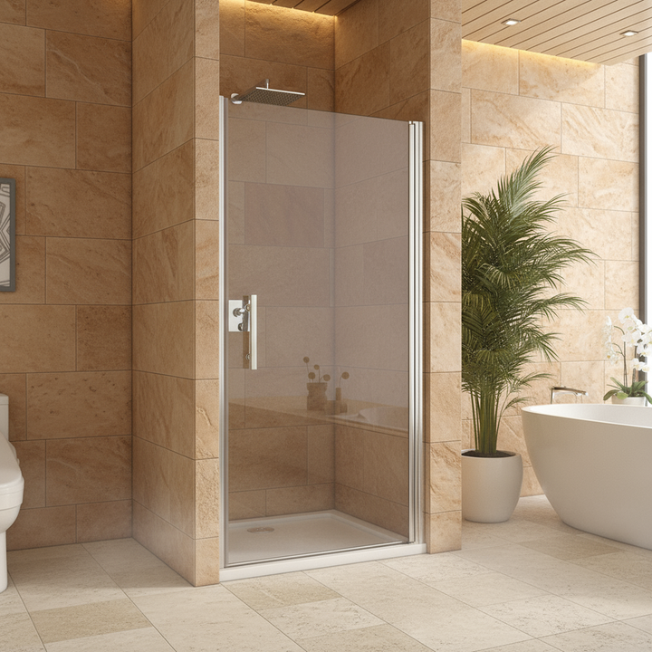 Pendeltür Nischentür Dusche 70–100 cm | Duschabtrennung mit Drehtür, Höhe 190/195 cm, ESG-Echtglas