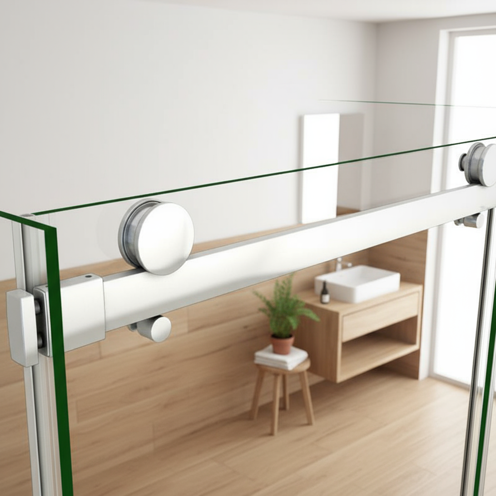 U-Form Duschkabine 8mm Echtglas mit Schiebetür – 100–160 cm