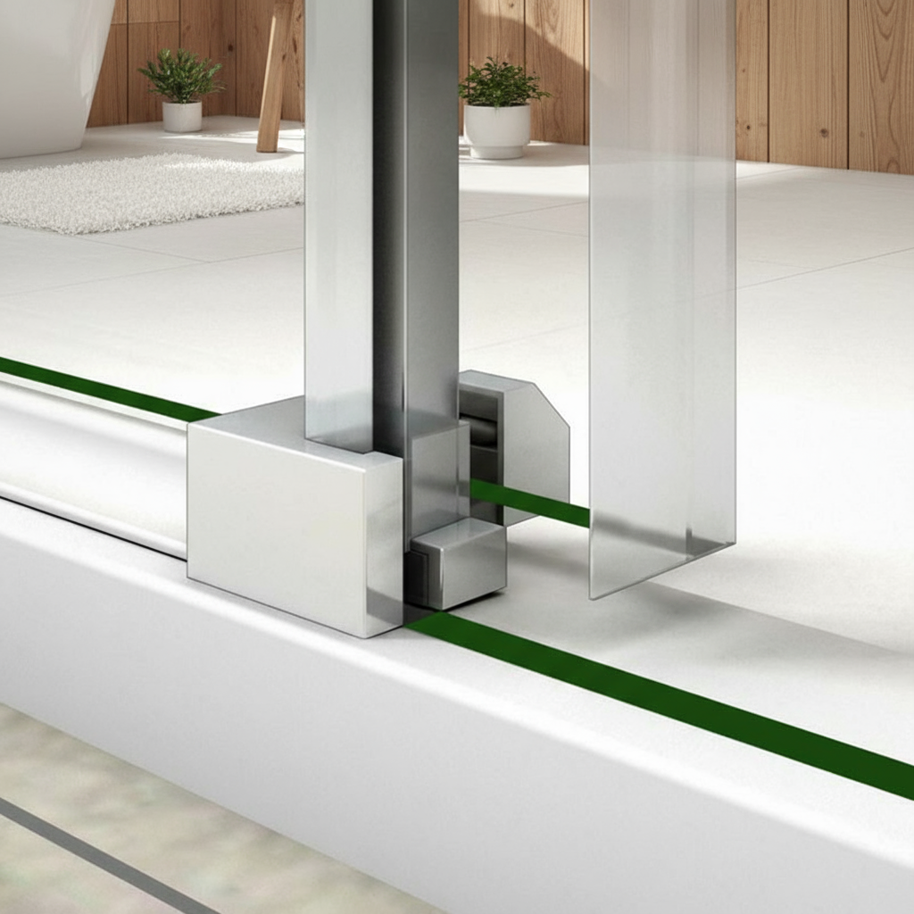 U-Form Duschkabine 8mm Echtglas mit Schiebetür – 100–160 cm