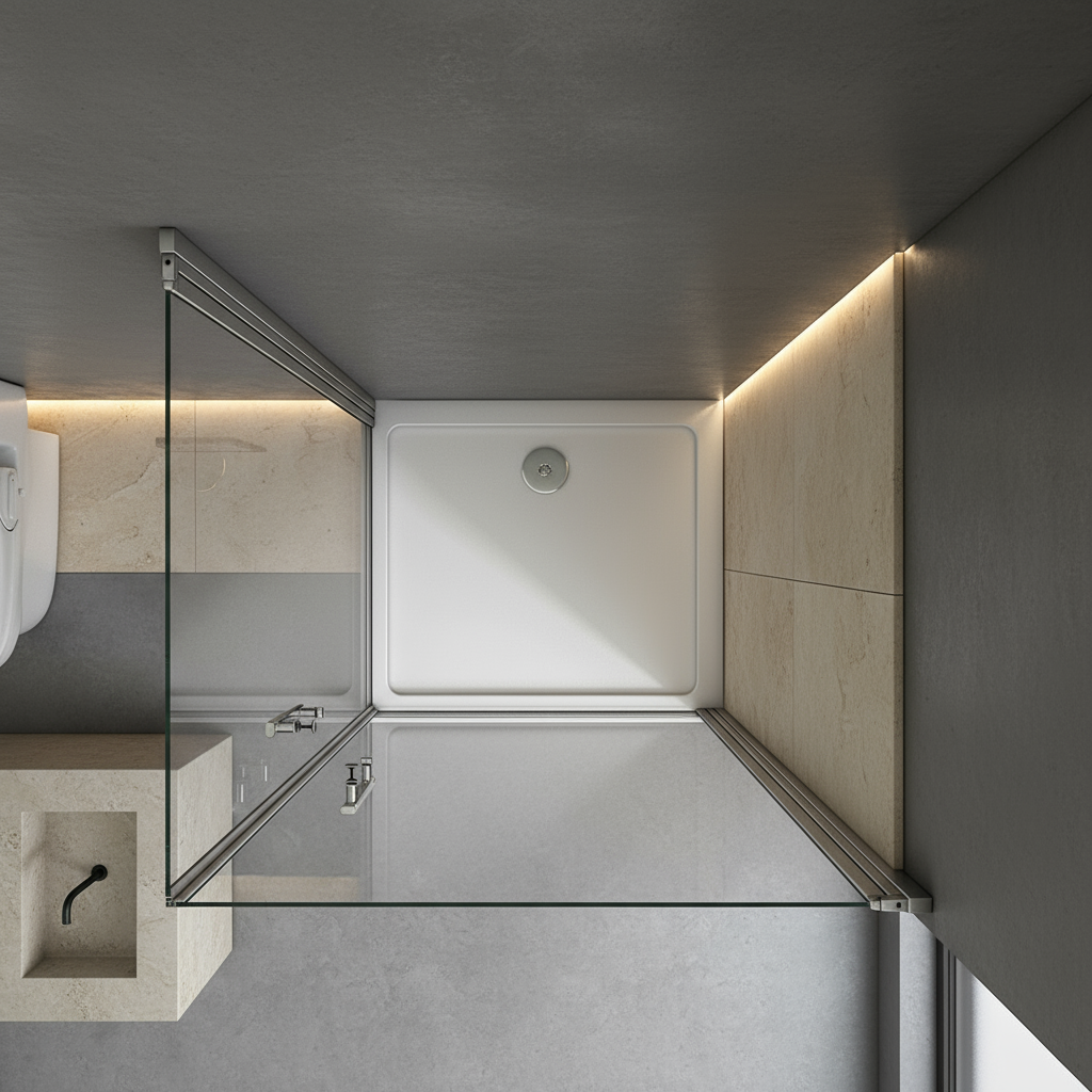 Eckeinstieg Duschkabine 70–100cm | Höhe 185cm | Schwingtür/Drehtür mit ESG Glas