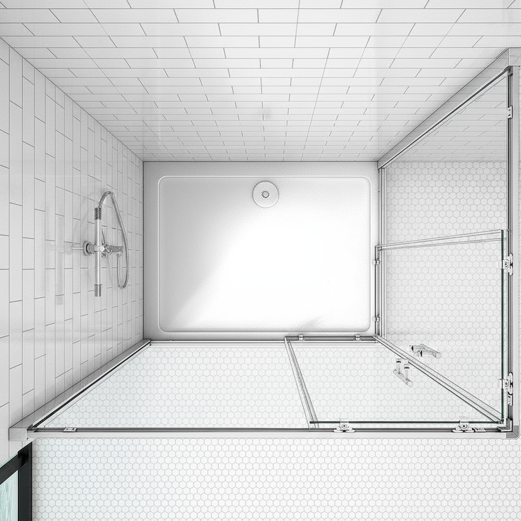 Eckdusche 70–120cm | Höhe 190/195cm | Duschkabine Schiebetür Eckeinstieg Sicherheitsglas