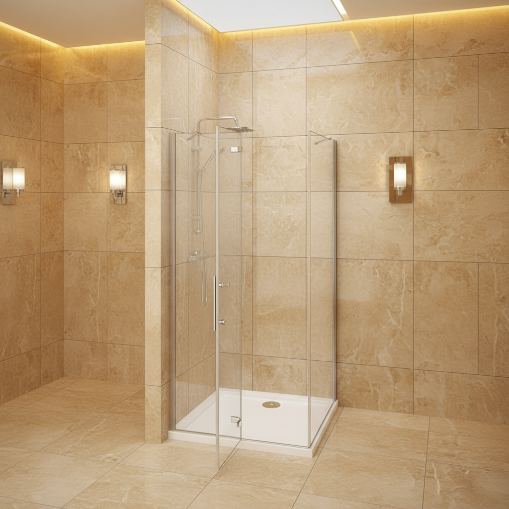 Duschkabine Scharniertür 190/195cm | 5mm/6mm NANO ESG Glas Dusche