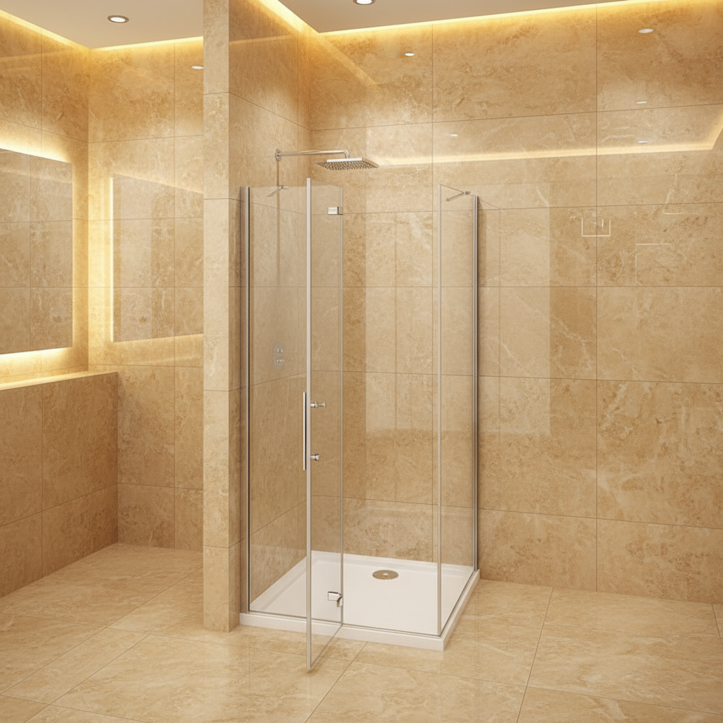 Duschkabine Scharniertür 190/195cm | 5mm/6mm NANO ESG Glas Dusche