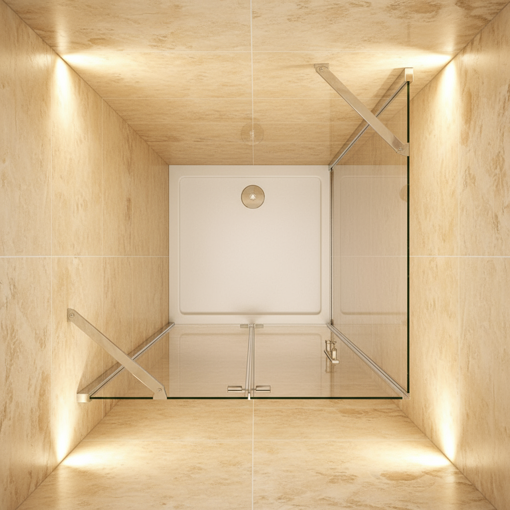 Duschkabine Scharniertür 190/195cm | 5mm/6mm NANO ESG Glas Dusche