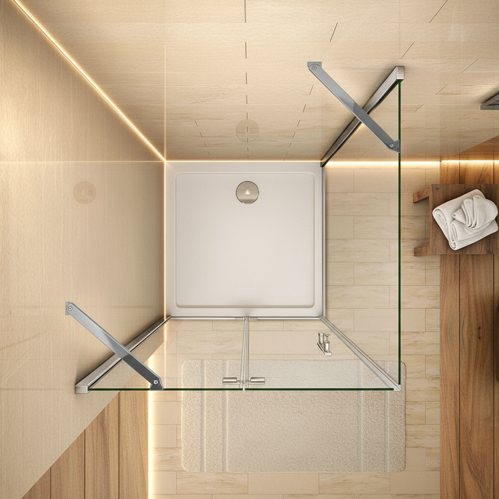 Duschkabine Scharniertür 190/195cm | 5mm/6mm NANO ESG Glas Dusche