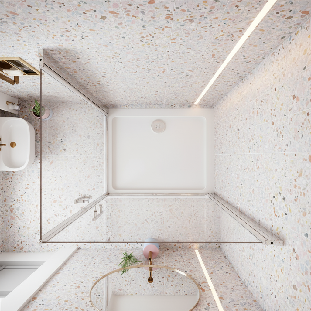 Eckige Duschkabine 70–100x180cm – Schwingtür Drehtür Dusche mit Eckeinstieg