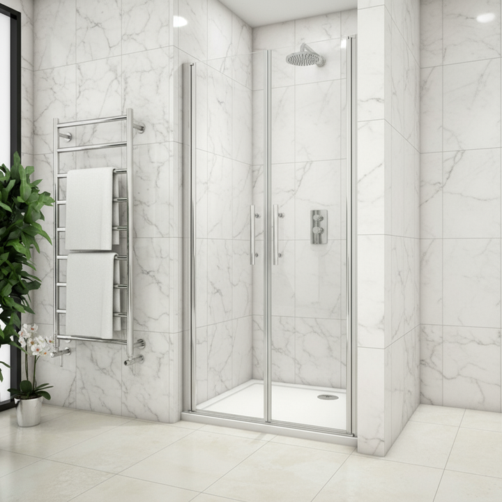 Pendeltür Duschkabine 70–140x195cm – Nischentür mit 6mm NANO Glas