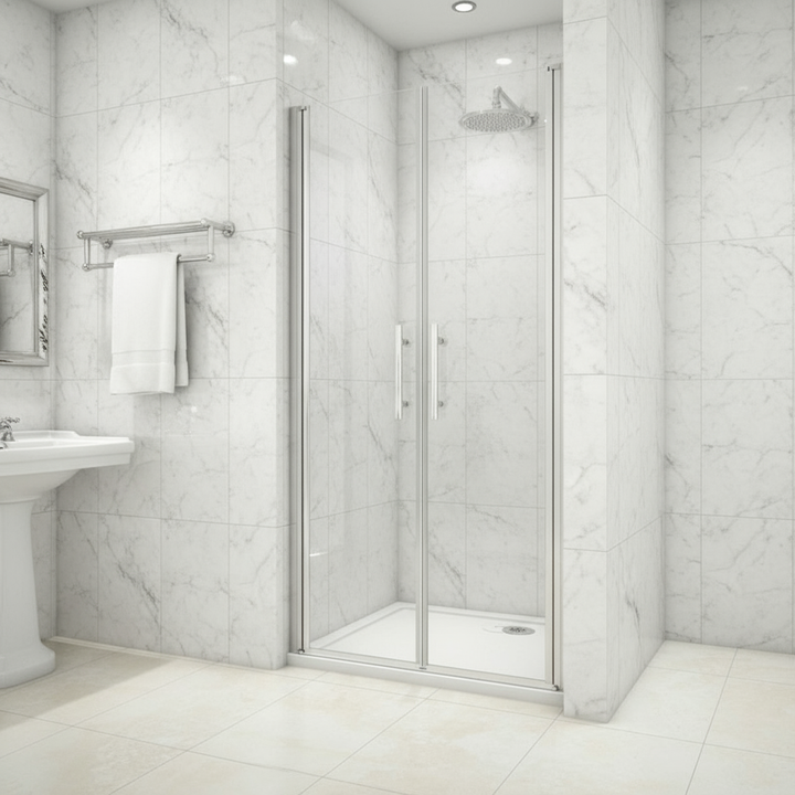 Pendeltür Duschkabine 70–140x195cm – Nischentür mit 6mm NANO Glas