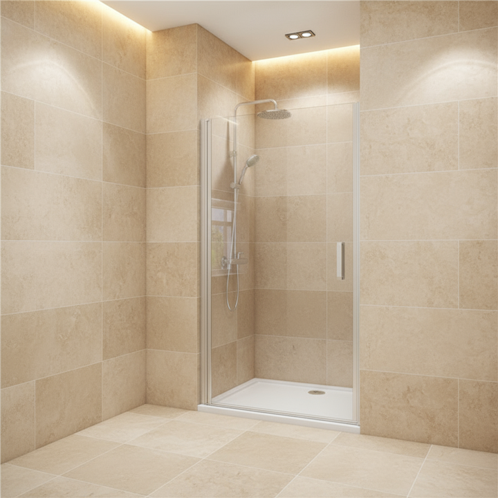 Pendeltür Nischentür 70–100 cm × 185 cm – ESG Glas Duschkabine Drehtür