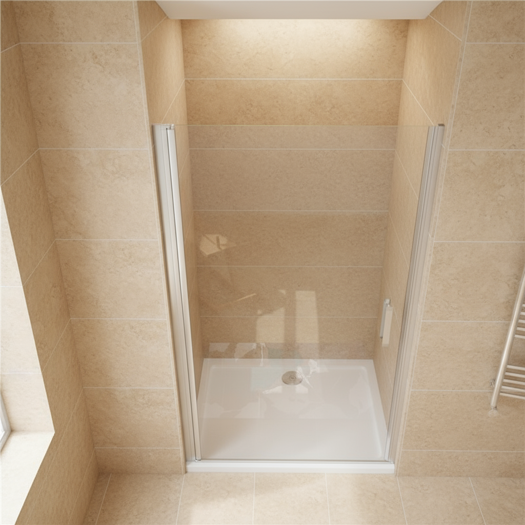 Pendeltür Nischentür 70–100 cm × 185 cm – ESG Glas Duschkabine Drehtür