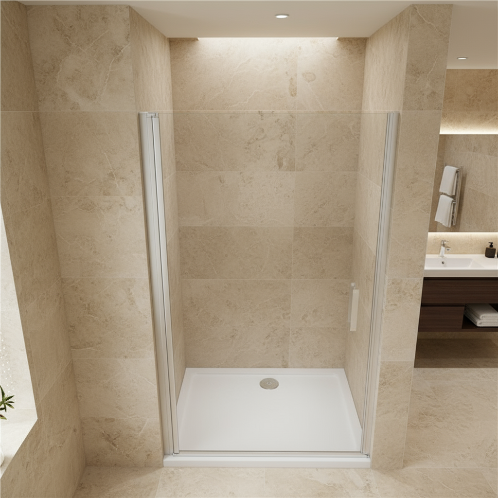 Pendeltür Nischentür 70–100 cm × 185 cm – ESG Glas Duschkabine Drehtür