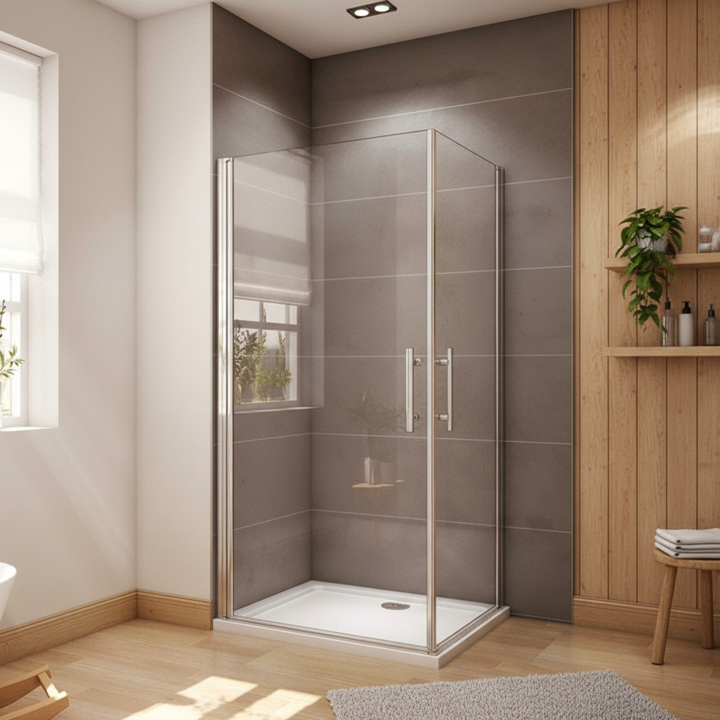 Eckdusche 70–100 cm × 190/195 cm – 180° Schwingtür Pendeltür Drehtür Duschabtrennung