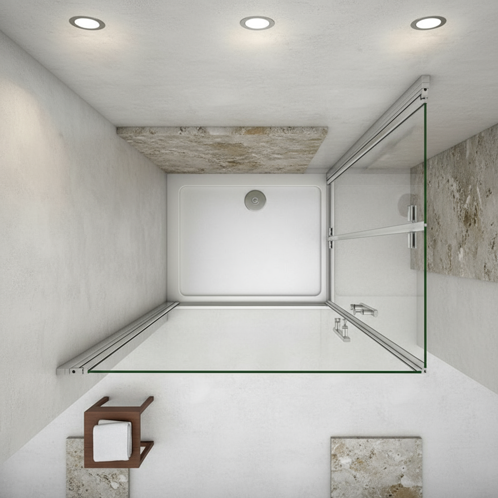 Eckdusche 70–100/120 cm × 195 cm – Drehtür & Falttür Duschkabine 180° Schwingtür Pendeltür