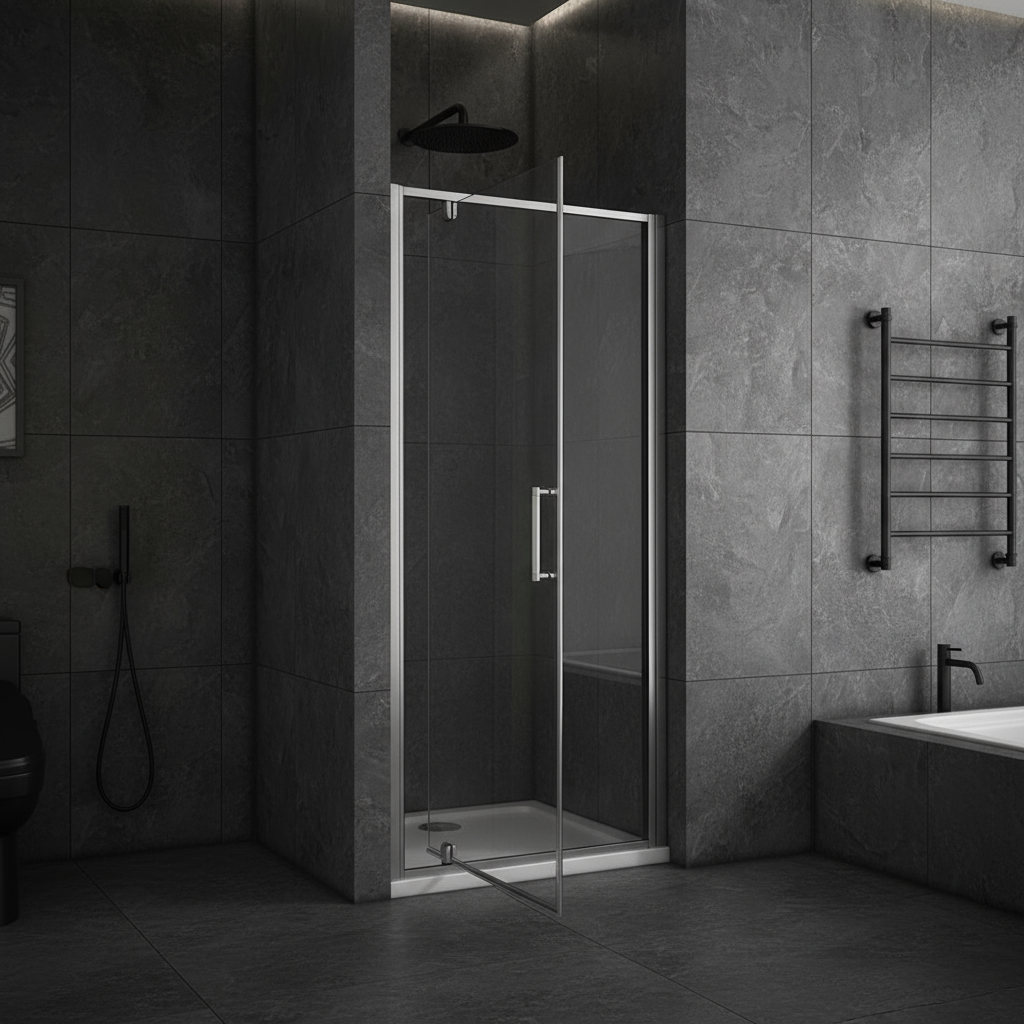 Duschkabine 80–100 cm × 185 cm – Pendeltür Schwingtür Nischentür Duschabtrennung