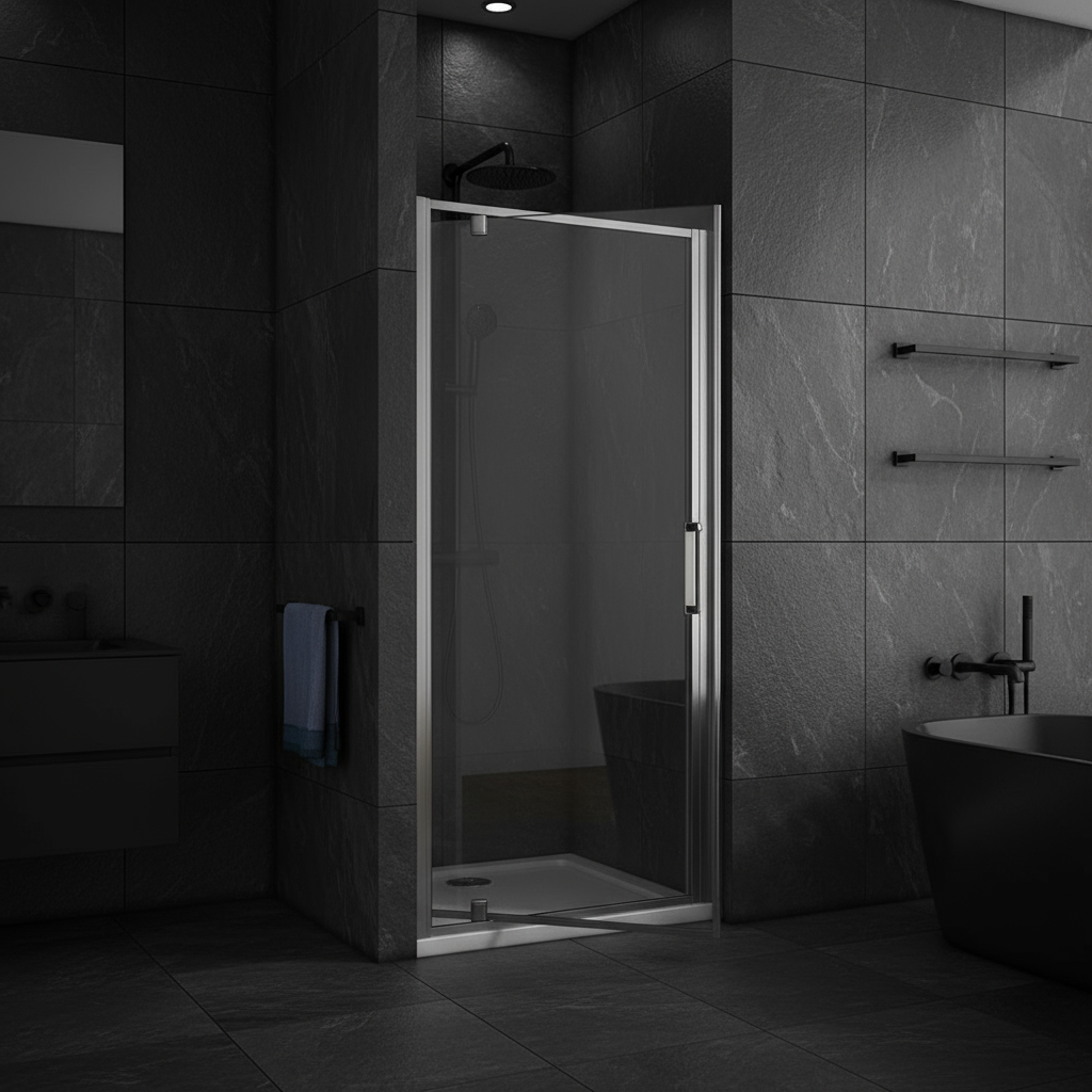 Duschkabine 80–100 cm × 185 cm – Pendeltür Schwingtür Nischentür Duschabtrennung