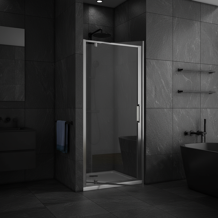 Duschkabine 80–100 cm × 185 cm – Pendeltür Schwingtür Nischentür Duschabtrennung