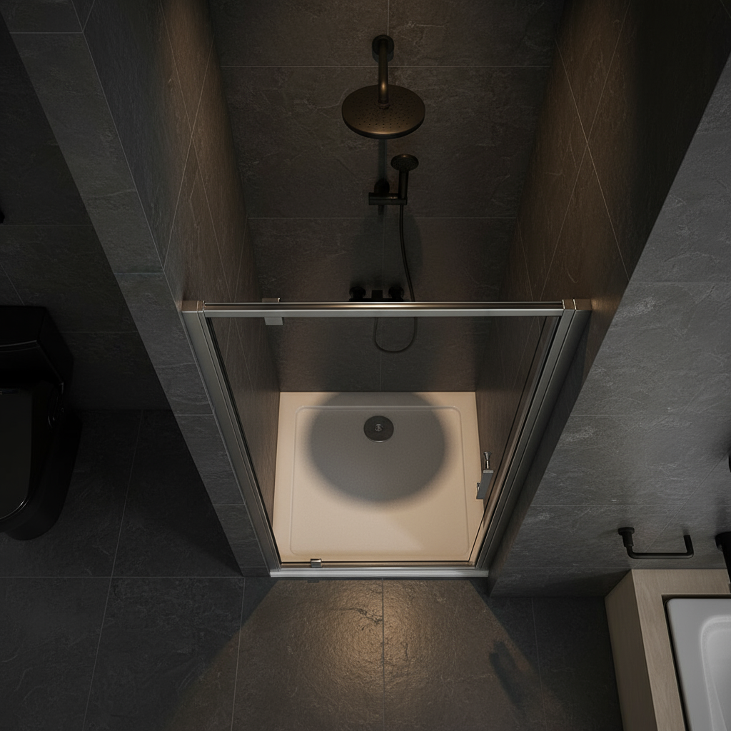 Duschkabine 80–100 cm × 185 cm – Pendeltür Schwingtür Nischentür Duschabtrennung