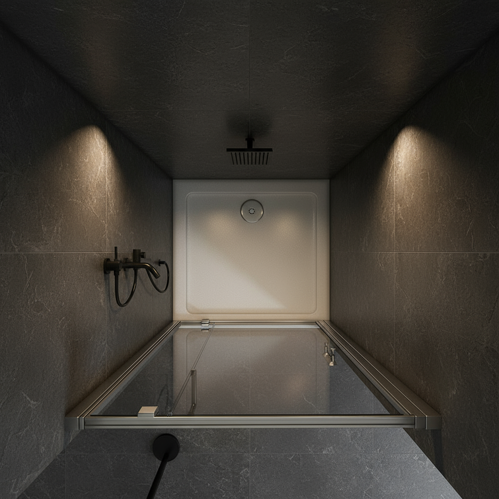 Duschkabine 80–100 cm × 185 cm – Pendeltür Schwingtür Nischentür Duschabtrennung