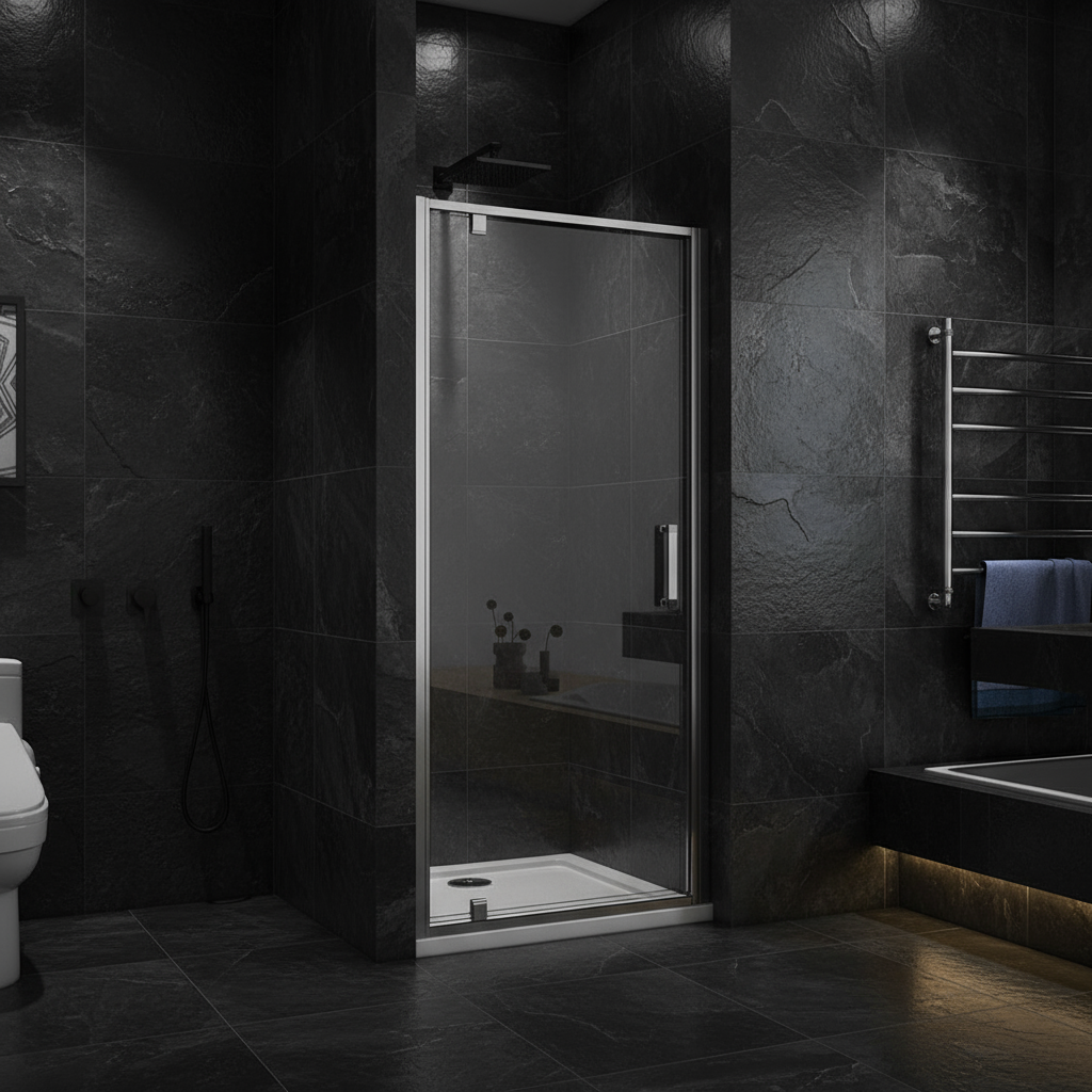 Duschkabine 80–100 cm × 185 cm – Pendeltür Schwingtür Nischentür Duschabtrennung