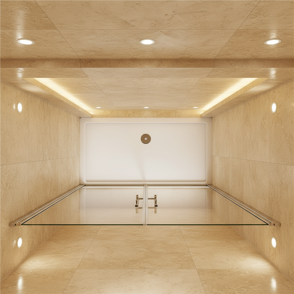 Duschkabine 195 cm Höhe – Doppeltür Pendeltür 1318–1958 mm, 6 mm NANO Glas