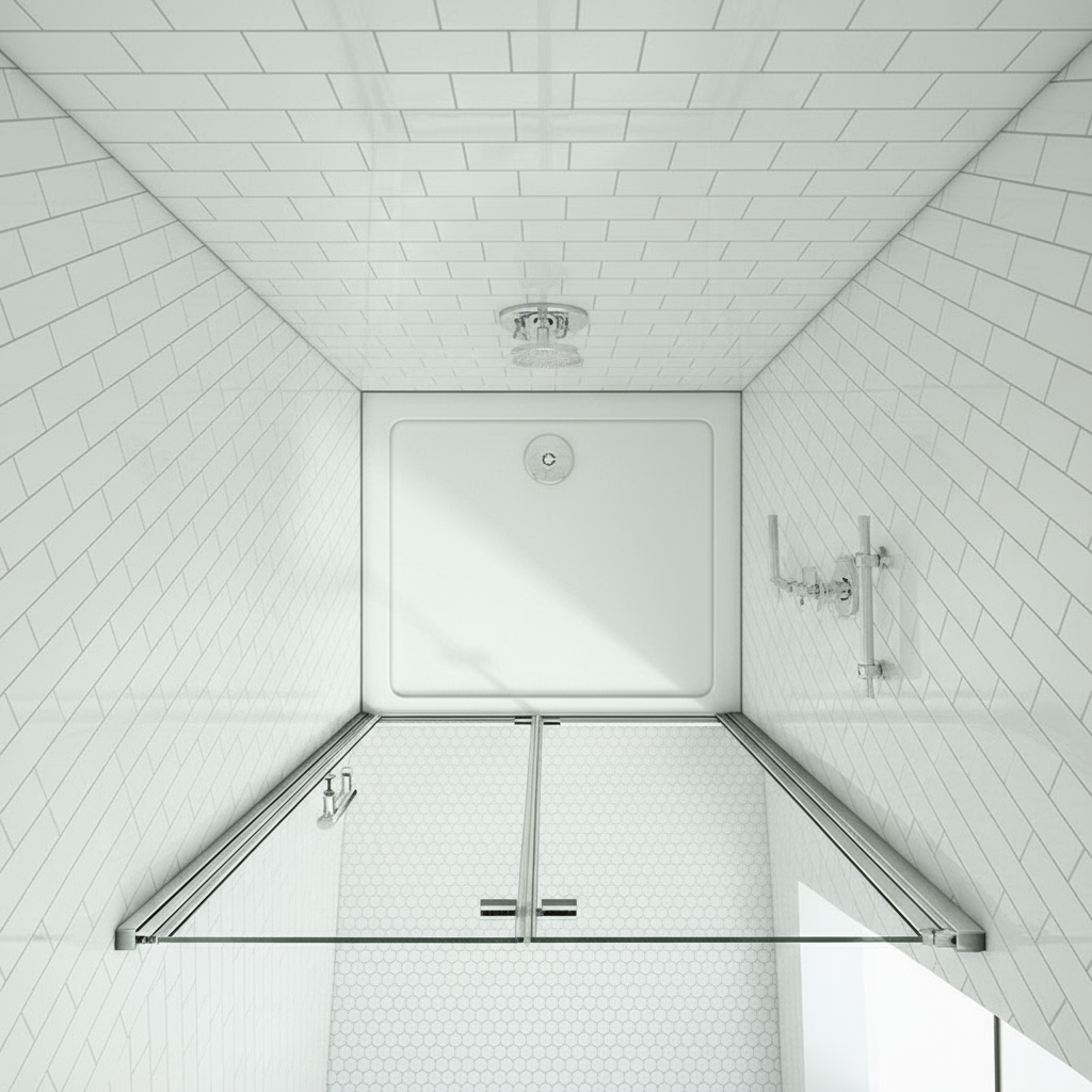 Nischentür 195 cm | Duschabtrennung 70–120 cm, Schwingtür & Falttür, 6 mm NANO Glas