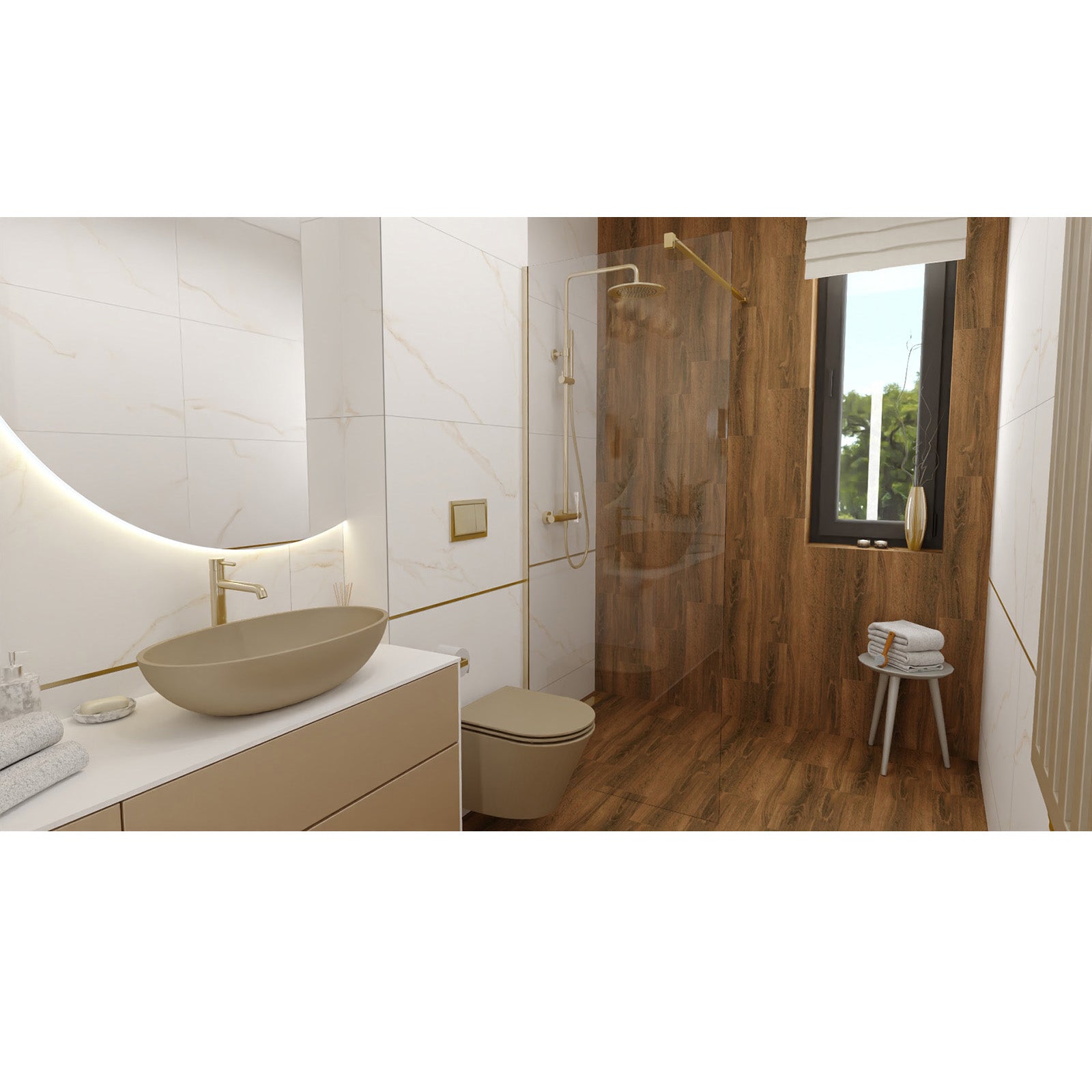 Oak Nature Holzoptik Fliese 20x120 cm Matt – Rektifiziertes Feinsteinzeug