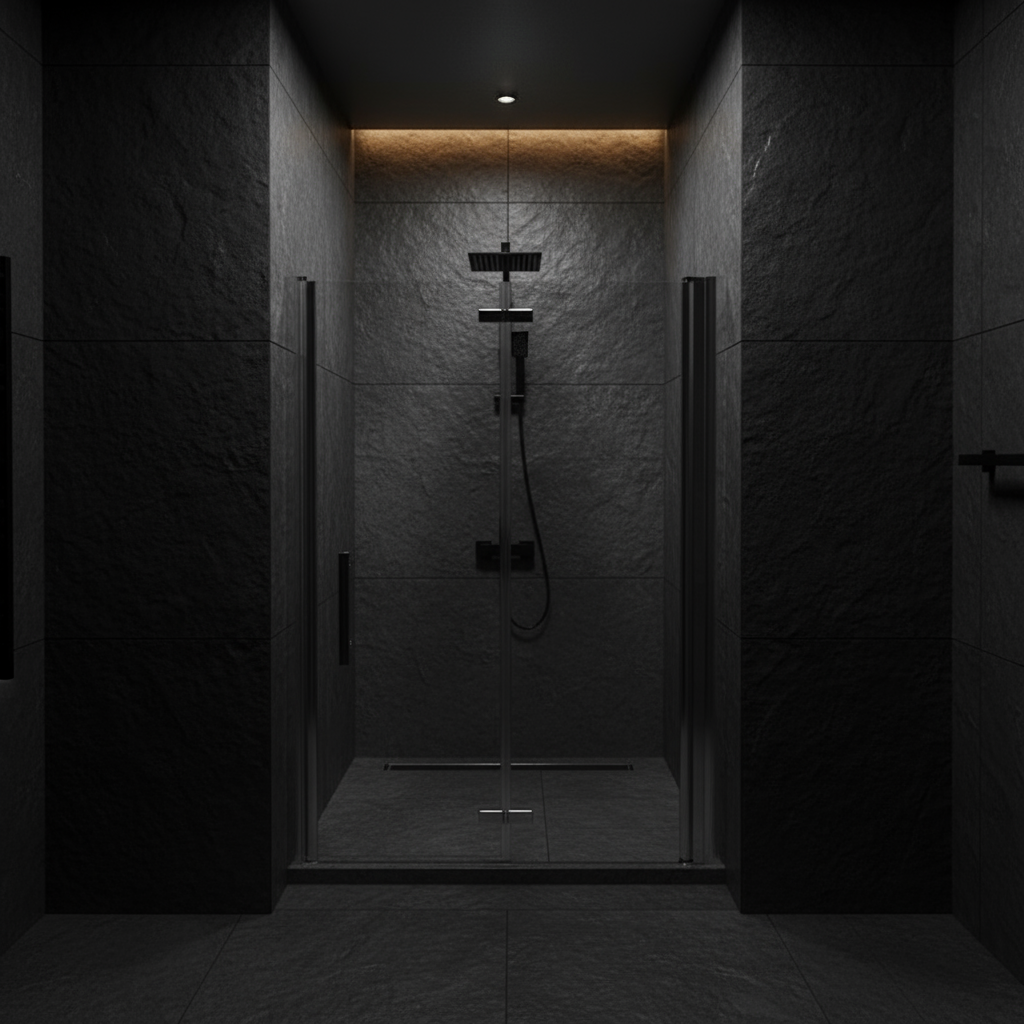 Duschabtrennung Nischentür 80/90/100 cm × 195 cm – Schwing-/Falttür, 6 mm ESG NANO