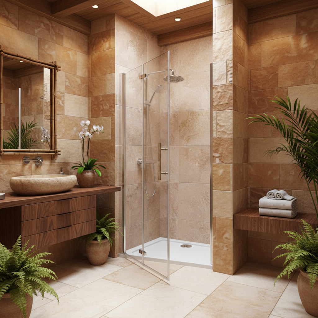 Duschkabine Nischentür 80–100×195 cm – 6 mm ESG NANO, Schwing-/Falttür