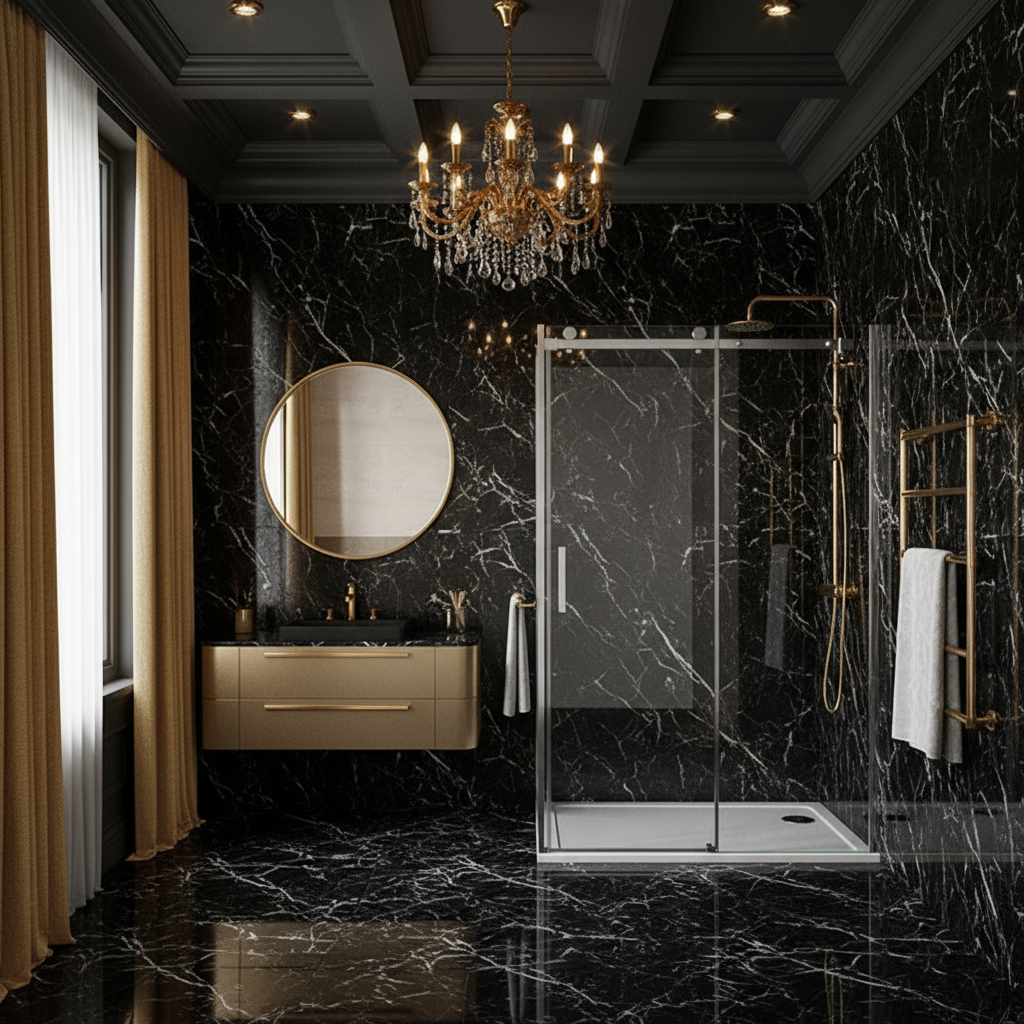 Duschabtrennung Schiebetür 195cm 100/120/140/160cm 8mm ESG Nano-Glas mit/ohne Duschwanne