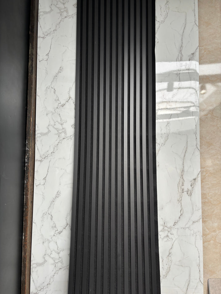 Akustikpaneel Schwarz 275x60 – Moderne Akustik Wandpaneele MDF/Filz