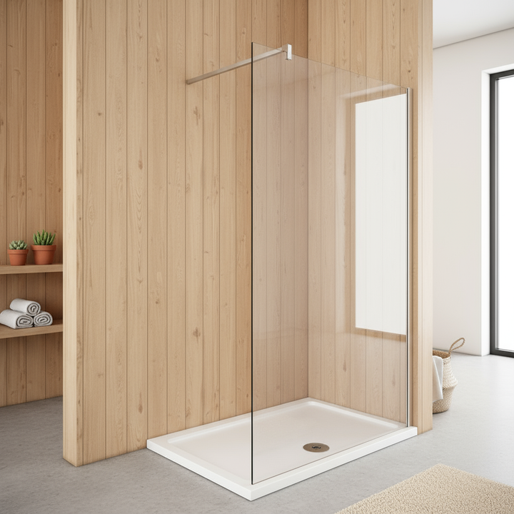 Walk-In Duschabtrennung Duschwand 100x200cm 8mm ESG Nano-Glas rahmenlos
