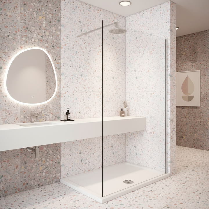 Walk-In Duschabtrennung Duschwand 100x200cm 8mm ESG Nano-Glas rahmenlos