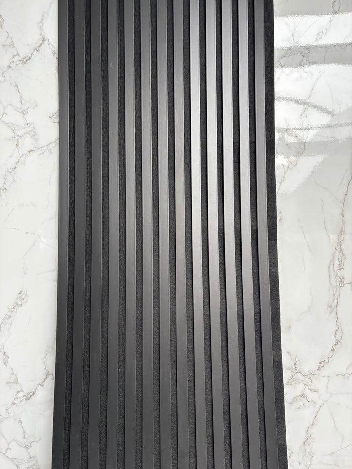 Akustikpaneel Schwarz 275x60 – Moderne Akustik Wandpaneele MDF/Filz