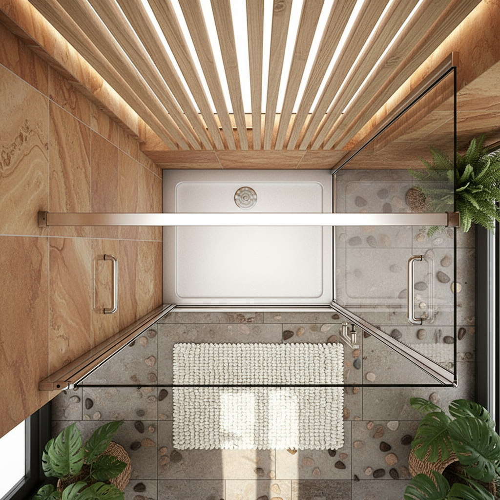 Duschkabine mit Drehtür & Seitenwand | Nischentür Dusche, 6mm NANO-Glas, Höhe 190 cm