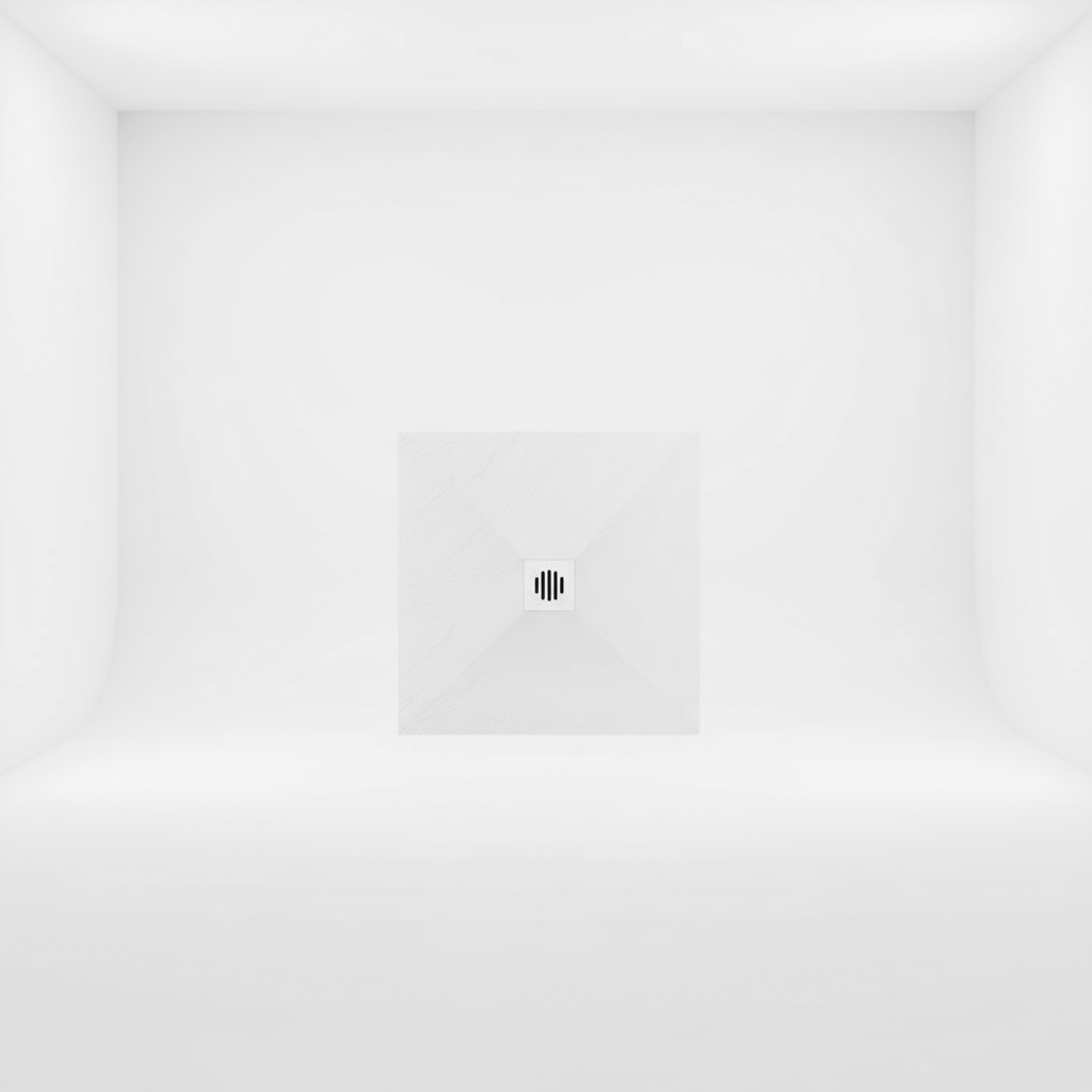 30mm Rechteck/Quadrat Duschwanne Weiß | Schiefer-Effekt Duschtasse – 30mm flach für Duschkabine