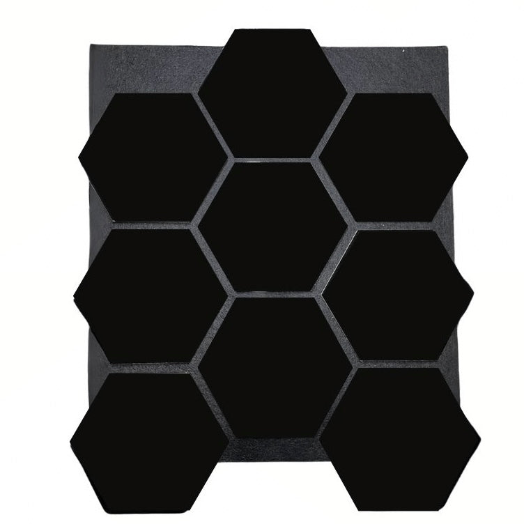 Hexagon Wandpaneel Black 65×80 – Tiefschwarzes Designpaneel mit akustischer Wirkung