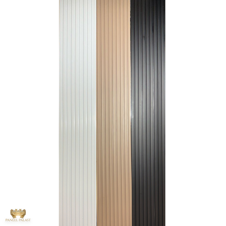 Lamellenpaneel Schwarz 280 x 13 cm PVC Wandpaneel Modern Design