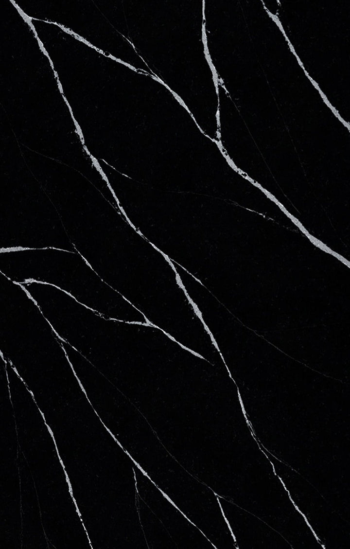 PVC-Wandpaneel Carrara Black 280×122 – Tiefschwarze Marmoroptik mit weißen Adern