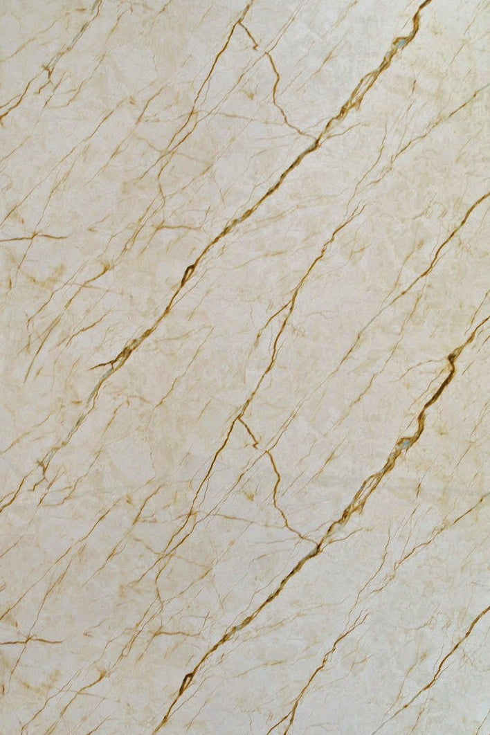 PVC Wandpaneel Bolzano Beige Marmoroptik 280 × 122 cm | Fugenarme wasserfeste PVC Platte