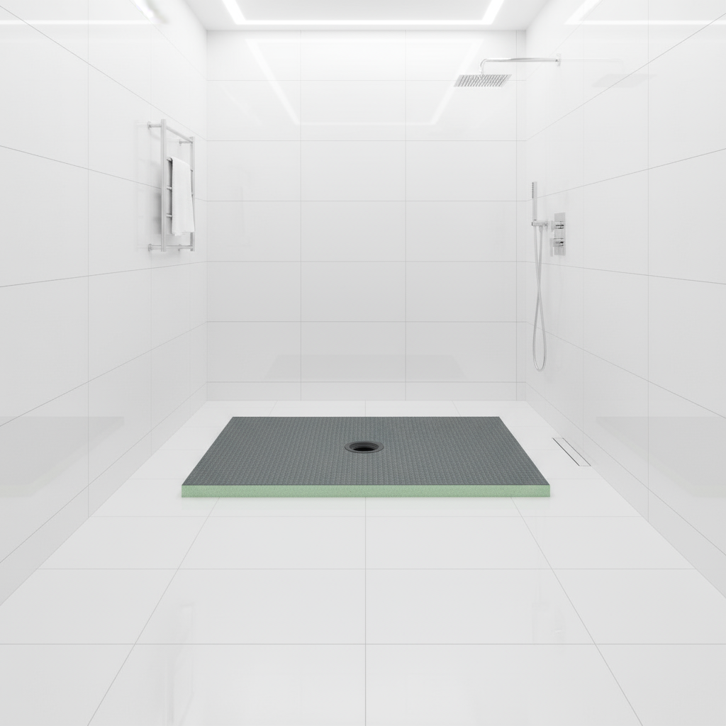 Befliesbares Duschelement XPS Duschboard 4cm | Bodengleiches Duschelement mit Ablaufgarnitur