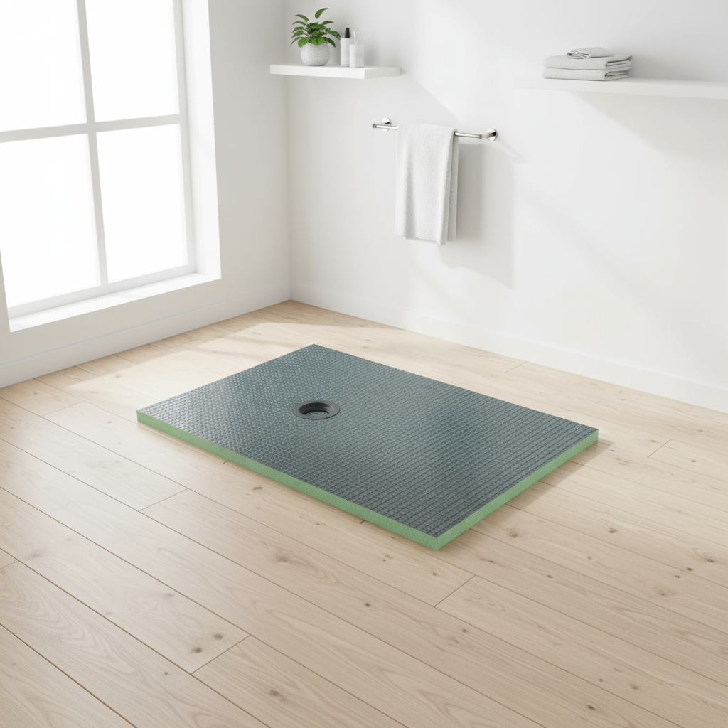 Befliesbares Duschelement XPS Duschboard 4cm | Bodengleiches Duschelement mit Ablaufgarnitur