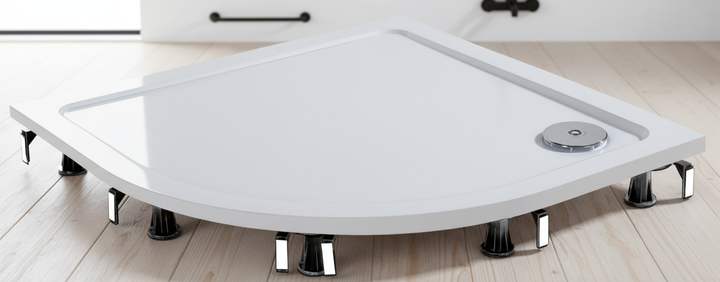 Schürze & Stellfüße Set für Runddusche Duschtasse | 80×80GQ / 90×90GQ Kompatibel