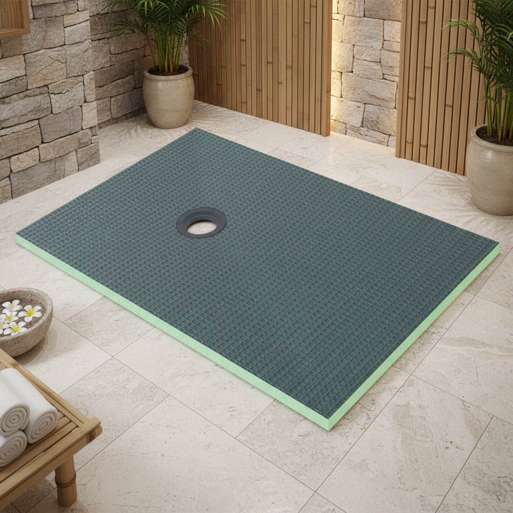 Befliesbares Duschelement XPS Duschboard 4 cm mit Duschablaufgarnitur | Begehbare Duschtasse