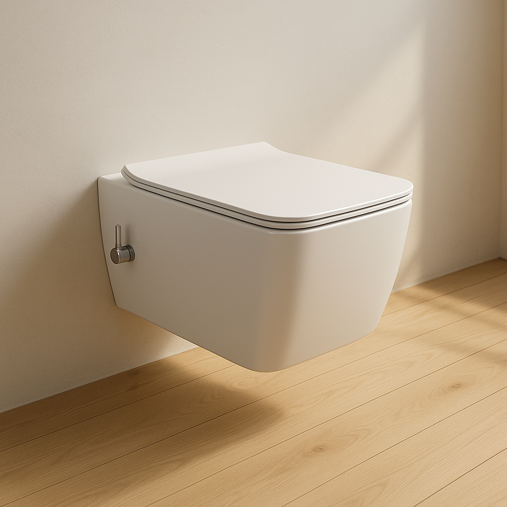 Hänge-WC Hera Rimless – Spülrandlos mit integrierter Bidetarmatur, Design & Hygiene in Perfektion