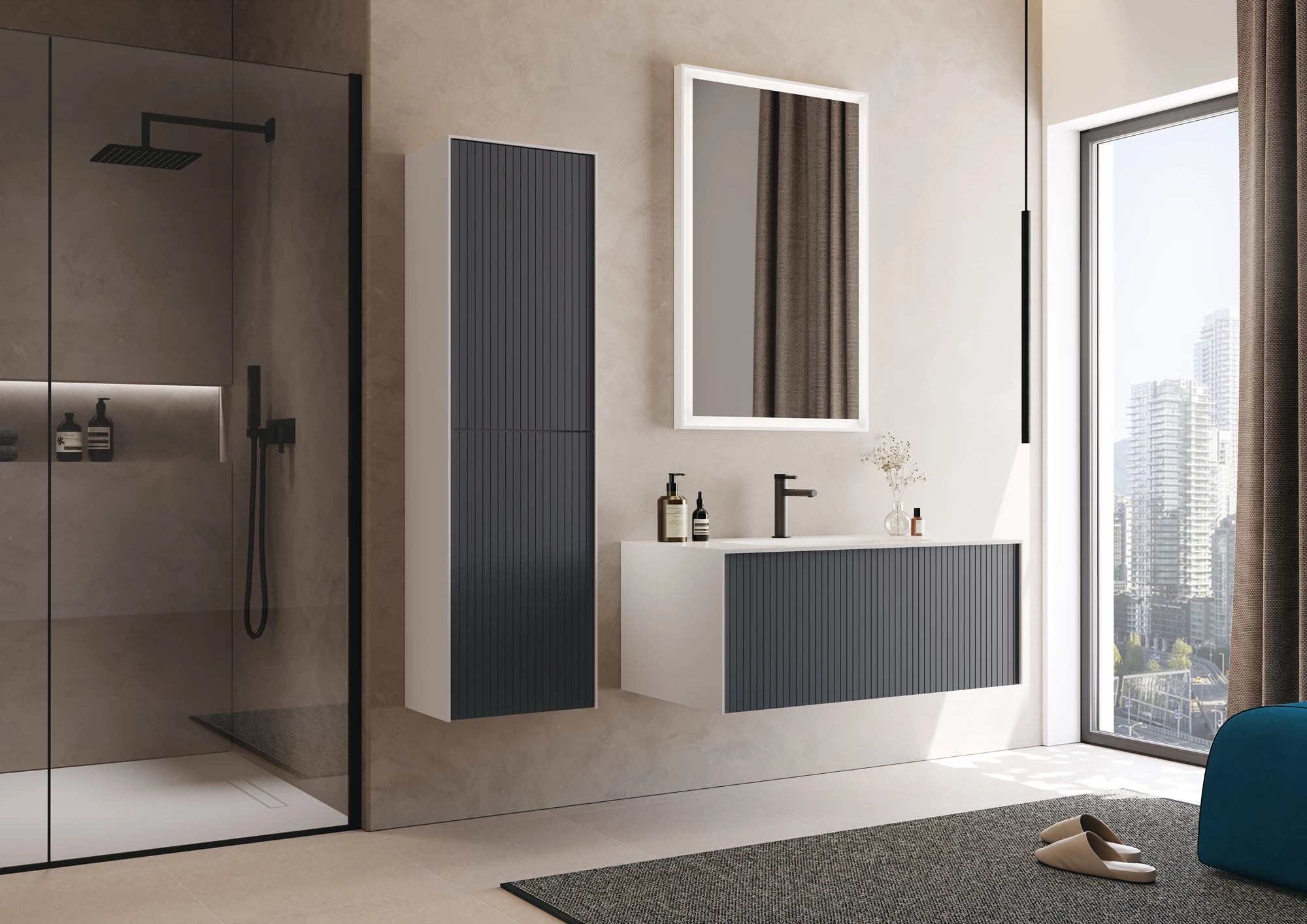 Premium Badmöbel Kollektion – CUBE | Acryl-Waschtisch, Sets & Einzelmodule