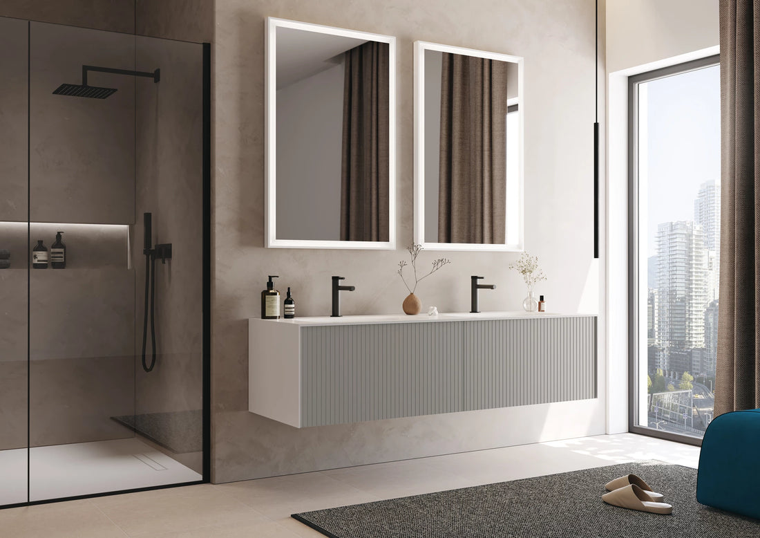 Premium Badmöbel Kollektion – CUBE | Acryl-Waschtisch, Sets & Einzelmodule