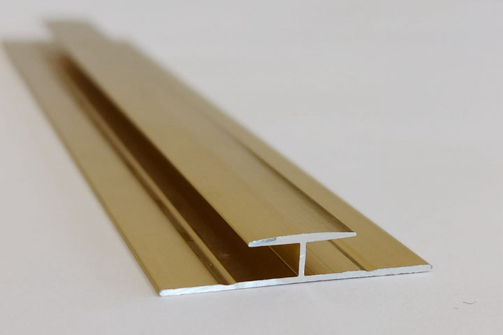 H Leiste Aluminium Gold 270 x 2,5 cm PVC Paneel Verbindung