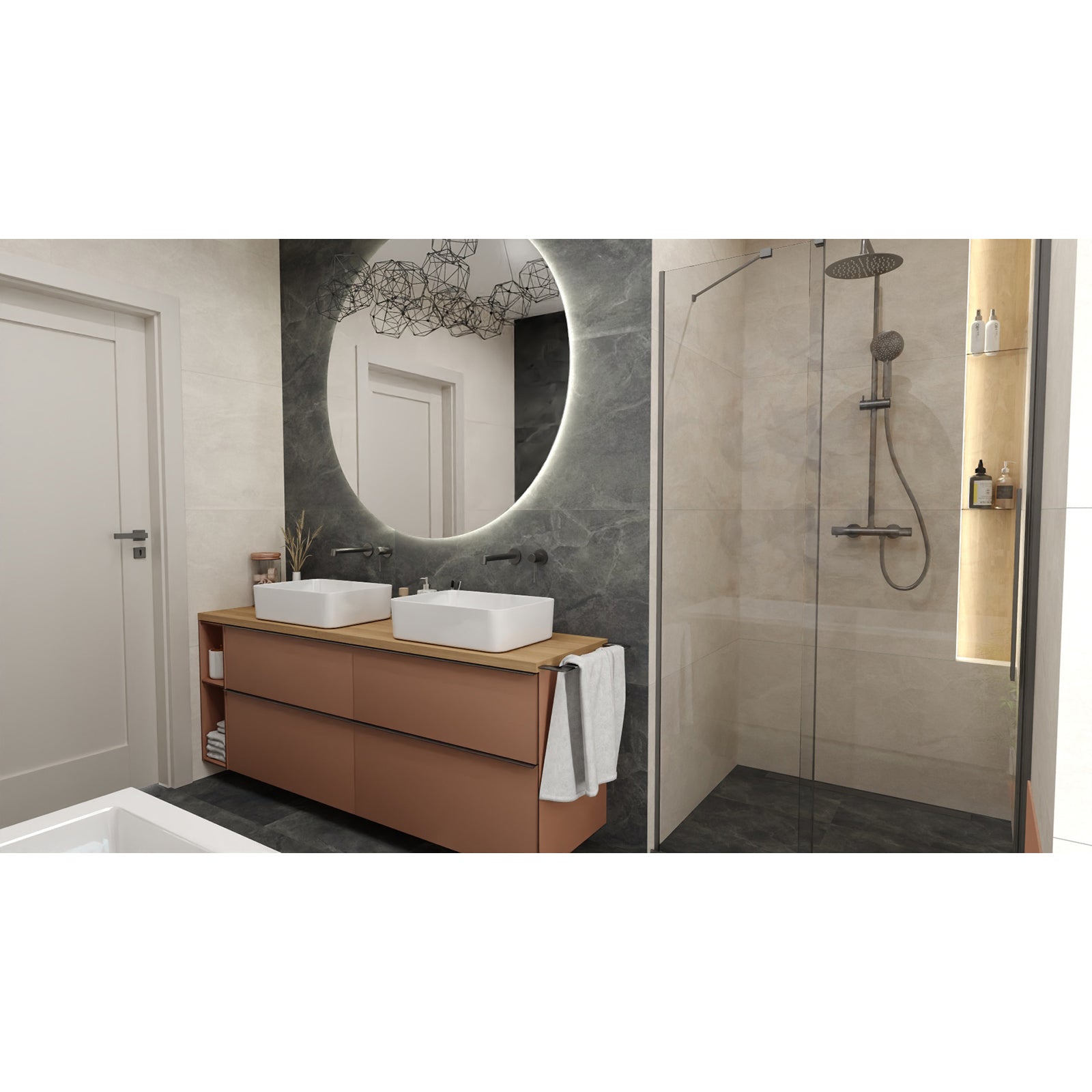 Graphite Grey Steinoptik Fliese 60x120 cm Matt – Rektifiziertes Feinsteinzeug